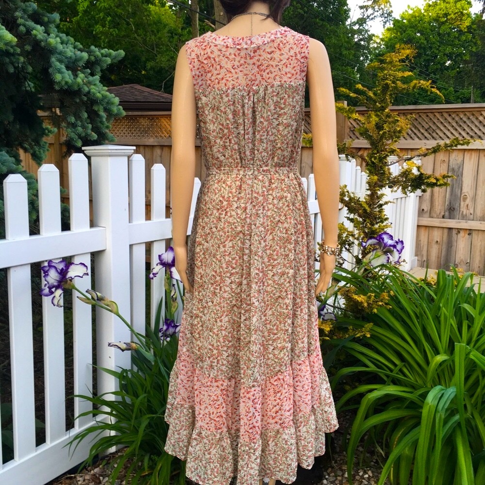 BOHO STYLE LAYERED COLORS MIDI DRESS 1 left - Picture 5 of 13